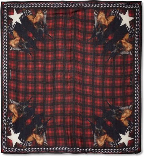 givenchy doberman-print modal and cashmere-blend scarf mr porter